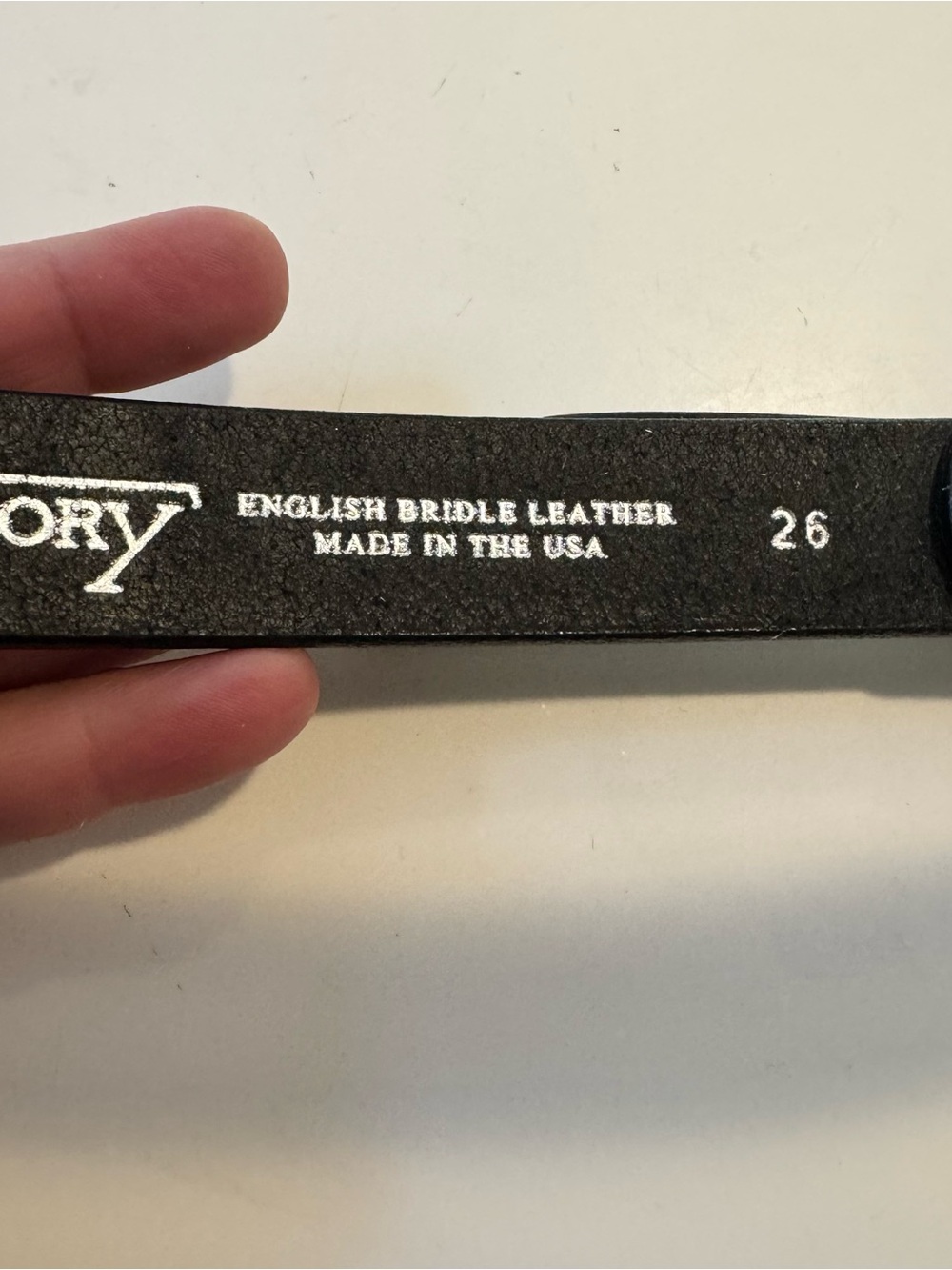 Tory English Bridle Leather Belt - Picture 9 of 10